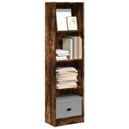 Berkfield Home Bookcase Smoked Oak 40x24x143 cm Engineered Wood in Brown - Size: 40 x 24 x 143 cm - thumbnail 2
