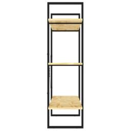 Berkfield Home 3-Tier Book Cabinet 100x30x105 cm Solid Pine Wood in Brown - Size: 100 x 30 x 105 cm - thumbnail 6