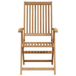 Berkfield Home Durable Folding Garden Chairs 4 pcs Solid Acacia Wood in Brown - thumbnail 6