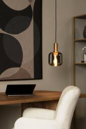 Netlighting Lucide JOANET Pendant light 16 cm 1xE27 Smoke Grey - thumbnail 3