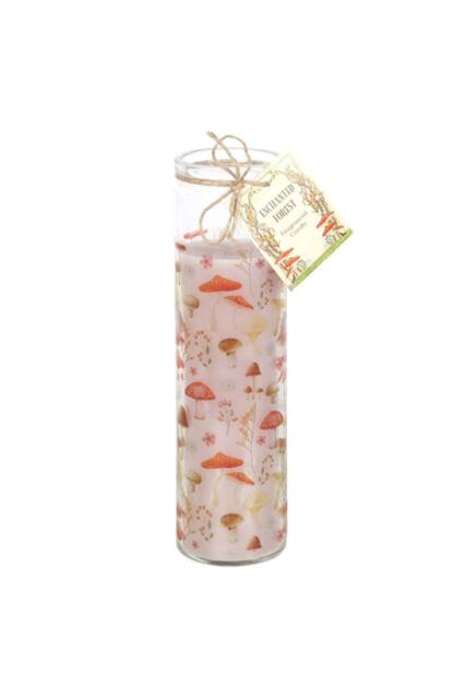 KDMD Enchanted Forest Mushroom Tube Candle -, 65H Burn in Pale Pink - image 1