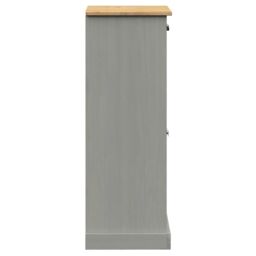 Berkfield Home Shoe Cabinet VIGO Grey 60x35x96 cm Solid Wood Pine - Size: 60 x 35 x 96 cm - thumbnail 6