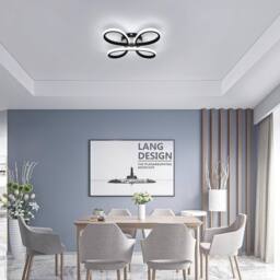 Goeco LED Ceiling Light, 30W, Flower Shape for Bedroom, 6500 K, Black, 30cm in Black - thumbnail 6