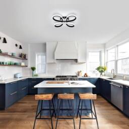 Goeco LED Ceiling Light, 30W, Flower Shape for Bedroom, 6500 K, Black, 30cm in Black - thumbnail 7