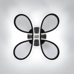 Goeco LED Ceiling Light, 30W, Flower Shape for Bedroom, 6500 K, Black, 30cm in Black - thumbnail 9