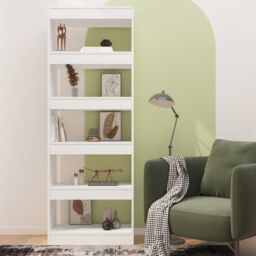 Berkfield Home Book Cabinet/Room Divider White 60x30x166 cm Engineered Wood - Size: 60 x 30 x 166 cm - thumbnail 3