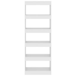 Berkfield Home Book Cabinet/Room Divider White 60x30x166 cm Engineered Wood - Size: 60 x 30 x 166 cm - thumbnail 5
