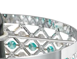 Happy Homewares Modern Sparkly Ceiling Pendant Light Shade with Beads in Teal - thumbnail 3
