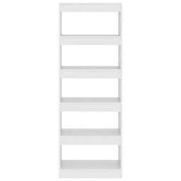 Berkfield Home Classic Book Cabinet/Room Divider White 60x30x166 cm Engineered Wood - Size: 60 x 30 x 166 cm - thumbnail 5
