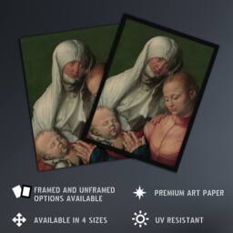 Artery8 Virgin & Child with Saint Anne Durer Framed Wall Art Print - Size: A4 - thumbnail 2