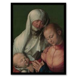 Artery8 Virgin & Child with Saint Anne Durer Framed Wall Art Print - Size: A4 - thumbnail 1