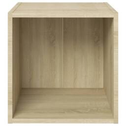 Berkfield Home TV Cabinet Sonoma Oak 37x35x37 cm Engineered Wood in Brown - Size: 37 x 35 x 37 cm - thumbnail 3