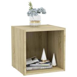Berkfield Home TV Cabinet Sonoma Oak 37x35x37 cm Engineered Wood in Brown - Size: 37 x 35 x 37 cm - thumbnail 5