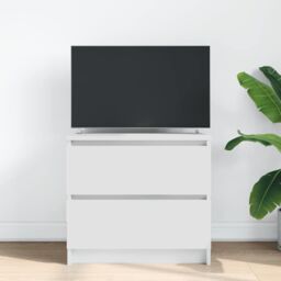 Berkfield Home TV Cabinet White 60x35x54 cm Engineered Wood - Size: 60 x 35 x 54 cm - thumbnail 3