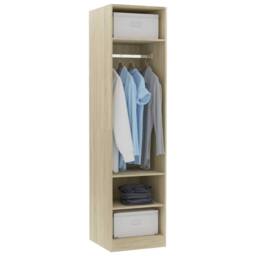 Berkfield Home Wardrobe Sonoma Oak 50x50x200 cm Engineered Wood in Brown - Size: 50 x 50 x 200 cm - thumbnail 4