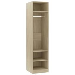 Berkfield Home Wardrobe Sonoma Oak 50x50x200 cm Engineered Wood in Brown - Size: 50 x 50 x 200 cm - thumbnail 2