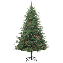 Berkfield Home Artificial Pre-lit Christmas Tree with Ball Set Green 240 cm - thumbnail 4