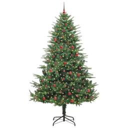 Berkfield Home Artificial Pre-lit Christmas Tree with Ball Set Green 240 cm - thumbnail 3