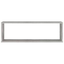 Berkfield Home Wall Cube Shelf 4 pcs Concrete Grey 80x15x26.5 cm Engineered Wood - thumbnail 7