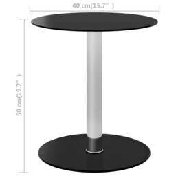 Berkfield Home Modern Coffee Table Black 40 cm Tempered Glass - thumbnail 5