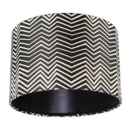 Happy Homewares Scandinavian Style Black & White Chevron Pattern Textured Lamp Shade - Size: 12 inches - thumbnail 5