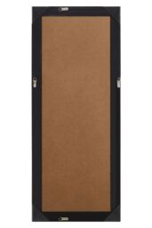 Orsina Champagne Rectangle Wall Mirror, Wooden Frame Mirror With Sleek Finish, Small Mirror For Dressing Area in Black - thumbnail 3