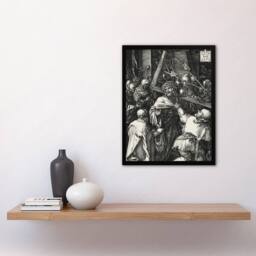 Artery8 Bearing of the Cross Albrecht Durer Framed Wall Art Print in Grey - Size: A4 - thumbnail 4