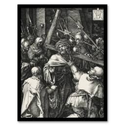 Artery8 Bearing of the Cross Albrecht Durer Framed Wall Art Print in Grey - Size: A4 - thumbnail 1