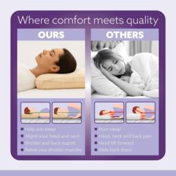 Aamira V Shaped Pillow Cream Crushed Velvet Memory Foam Support Cushion - thumbnail 4