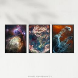 Artery8 Wall Art Print Pack of 3 NASA James Webb Pillars of Creation Rho Ophiuchi Cloud Complex Cassiopeia A Images Large Poster Set - thumbnail 3
