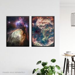 Artery8 Wall Art Print Pack of 3 NASA James Webb Pillars of Creation Rho Ophiuchi Cloud Complex Cassiopeia A Images Large Poster Set - thumbnail 5