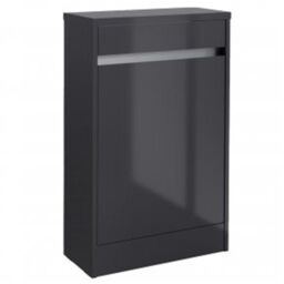 Clifton Grey Gloss Bathroom Back to Wall Toilet WC Unit 494mm Wide