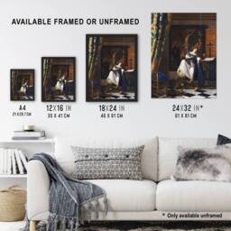 "Artery8 Allegory of the Catholic Faith Vermeer Vintage Wall Art Print Poster - Size: W24"" x H32""" - thumbnail 3