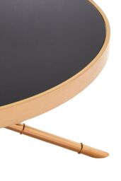 Orsina Versatile 3 Leg Coffee Table, Rose Gold Finish Table For Livingroom, Tempered Glass Top Display Table in Black - thumbnail 3
