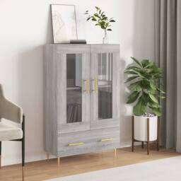 Berkfield Home Highboard Grey Sonoma 69.5x31x115 cm Engineered Wood - thumbnail 2