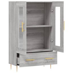 Berkfield Home Highboard Grey Sonoma 69.5x31x115 cm Engineered Wood - thumbnail 5