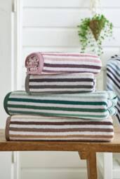 Deyongs Bliss Linear Stripe 550gsm 100% Cotton Bathroom Towels in Grey - thumbnail 4