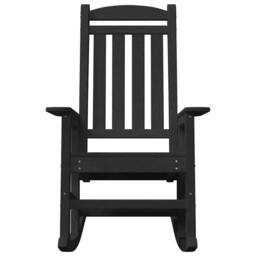 Berkfield Home Garden Rocking Chair Black 70x92x108 cm HDPE - Size: 70 x 92 x 108 cm - thumbnail 4