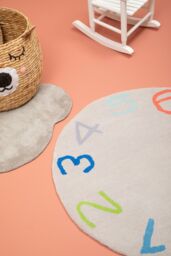 Orsina Kids Cloud Rug in Grey - Size: 100 cm diameter - thumbnail 2