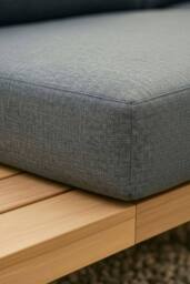 Dibor Wooden Corner Garden Sofa Set Furniture with Cushions & Coffee Table in Grey - thumbnail 5