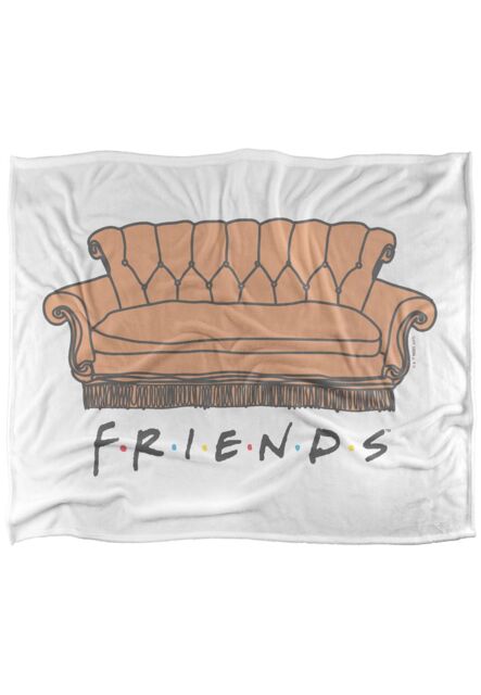 Warner Brothers Friends 152x127cm The Pivot Silky Touch Super Soft Throw Blanket in White - Size: 152x127 cm - image 1