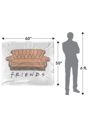Warner Brothers Friends 152x127cm The Pivot Silky Touch Super Soft Throw Blanket in White - Size: 152x127 cm - thumbnail 5