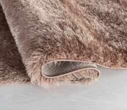 Desire Rugs Modern Soft Plain Shimmer Shaggy Area Rugs in Bronze - Size: 80 cm x 150 cm - thumbnail 3