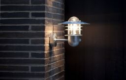Nordlux Industrial Outdoor Wall Light Silver Galvanized steel E27 Coastal/Marine Safe - Mains Powered, IP54 - thumbnail 3