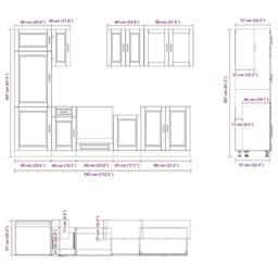 Berkfield Home Elegant 8 Piece Kitchen Cabinet Set Kalmar Grey Sonoma Engineered Wood - thumbnail 8