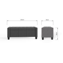 GFW Verona Crushed Velvet Storage Ottoman Bench in Dark Grey - thumbnail 9