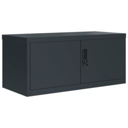 Berkfield Home File Cabinet Anthracite 90x40x180 cm Steel in Black - Size: 90 x 40 x 180 cm - thumbnail 3