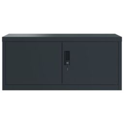 Berkfield Home File Cabinet Anthracite 90x40x180 cm Steel in Black - Size: 90 x 40 x 180 cm - thumbnail 4