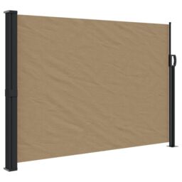 Berkfield Home Retractable Side Awning Taupe 140x600 cm - thumbnail 2
