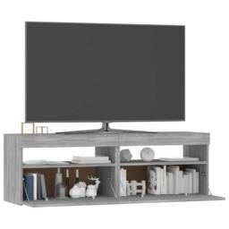 Berkfield Home TV Cabinet with LED Lights Grey Sonoma 120x35x40 cm - Size: 120 x 35 x 40 cm - thumbnail 7